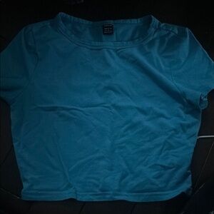 SHEIN Blue Crop Top